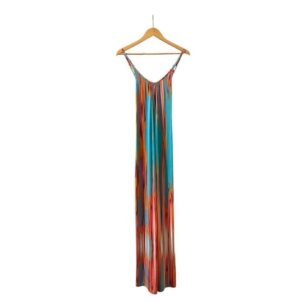 Tart Women's Southwestern Colorful Print Sleeveless Maxi Dress Size XS